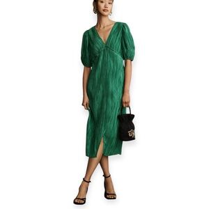 Anthropologie Green Midi Dress